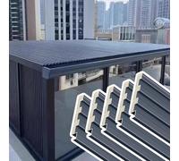 Pannelli di copertura in alluminio, Pannelli di copertura ondulati in alluminio coibentati, 0,8-1,5 m, termoisolanti, taglio facile for patio(5PC,1.5m/4.9ft)