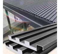 Pannelli di copertura metallici per tutte le stagioni - Set da 10 lastre ondulate coibentate con anima in policarbonato - Pannelli di rivestimento per tetti ad alta resistenza(L-1.4m/4.6ft)