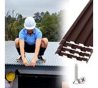 Pannelli di copertura ondulati in alluminio, tetto in lamiera resistente al vento e al fuoco con viti, rivestimento per tetto esterno resistente per patio capannone, lunghezze disponibili da 0,9 a 4,5