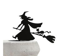 Pannelli di in metallo per esterno, silhouette - Statue di streghe volanti da giardino in ferro | di streghe spaventose, segni di volante di Halloween, d