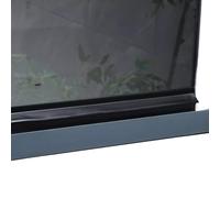 pannelli di pioggia esterni alle finestre, Striscia di tenuta in gomma autoadesiva for protezione antipioggia sul bordo della porta finestra, dimensioni multiple nere(5.5cm,1m(3.3ft))