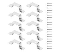 Pannelli Di Recinzione - 10 Pezzi 80 Mm X 20 Mm Clip Del Pannello Di Recinzione | Fences Support Post Clip Con Viti | Staffe Per Ammortizzatori In Acciaio Inossidabile Con Staffe Per Morsetto Per Viti