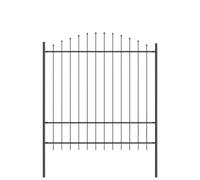 Pannelli di Recinzione Esterna Grigia vidaXL Set di 6 | Robusto Acciaio Verniciato a Polvere, Ideale per Barriera da Giardino, Stile Moderno, Facile Montaggio, Lunghezza Totale di 10,2 m, Barriere di