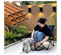 Pannelli di recinzione in legno composito di plastica, barriera per la privacy esterna resistente alle intemperie per giardini, facile installazione, soluzione ecologica per appartamenti e parchi