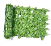 Pannelli di siepe artificiali per balcone, lussureggiante edera verde per decorazione esterna, giardino e cortile