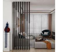 Pannelli divisori in metallo per la privacy, separatori di spazi regolabili dal pavimento al soffitto, design moderno per casa e ufficio, confezione da 5