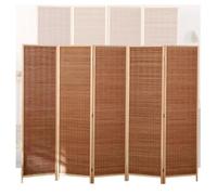 Pannelli Divisori Per Ambienti, Pareti Divisorie Basse, Schermi Per La Privacy Pieghevoli Per Interni, Recinzioni Decorative Ombreggianti In Bambù, Pareti Divisorie Per I,Dark Brown-120X40Cm-5 Panels