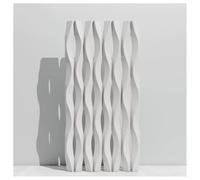 Pannelli Divisori "Wave", Paravento Decorativo Per La Privacy | Per Soggiorno, Camera Da Letto, Ufficio, Hotel; Installazione Orizzontale E Verticale, Pannello(Bianco,2PCS)