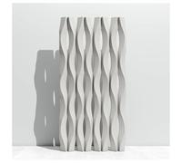 Pannelli Divisori "Wave", Paravento Decorativo Per La Privacy | Per Soggiorno, Camera Da Letto, Ufficio, Hotel; Installazione Orizzontale E Verticale, Pannello(Grigio chiaro,1PC)