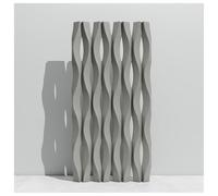 Pannelli Divisori "Wave", Paravento Decorativo Per La Privacy | Per Soggiorno, Camera Da Letto, Ufficio, Hotel; Installazione Orizzontale E Verticale, Pannello(Grey,2PCS)