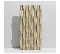 Pannelli Divisori "Wave", Paravento Decorativo Per La Privacy | Per Soggiorno, Camera Da Letto, Ufficio, Hotel; Installazione Orizzontale E Verticale, Pannello(Beige,2PCS)