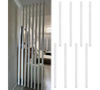 Pannelli Divisorio Schermi per pareti divisorie Posto di partizione dello Schermo delle lastre di Legno, 8 PCS Ufficio/Ingresso/Foyer Colonne Decorative del divisore(White,220cm/86.6in/7.21ft)