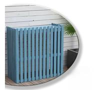 Pannelli esterni bianchi - Recinzione in legno per aria condizionata attrezzature piscina e bidone della spazzatura - Copertura ombreggiante di medie dimensioni per una maggiore privacy