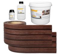 Pannelli flessibili per facciate esterne ed interne, effetto legno 3D, resistenti alle intemperie, ai raggi UV ed elastici, rivestimento da parete per facciate di casa e interni, set da 1 m² con kit