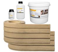 Pannelli flessibili per facciate esterne ed interne, effetto legno 3D, resistenti alle intemperie, ai raggi UV ed elastici, rivestimento da parete per facciate di casa e interni, set da 1 m² con kit