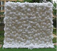 Pannelli floreali artificiali, Decorazione della parete del fiore rosa Pannello da 3D for lo sfondo Decorazioni for la casa festa di compleanno nozze 200 * 240 cm / 79 95 pollici(200*200cm/79*79in)