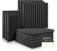 Pannelli Fonoassorbenti, 12 Pezzi Pannello Fonoassorbente 30 X 30 X 2,5Cm, per L