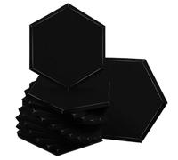 Pannelli Fonoassorbenti 12pcs High Density Acoustic Panel Soundproofing Panels Studio Treatment Wall Sound Absorbing Bedroom Decoration(Black,0.8cm Medium Density)