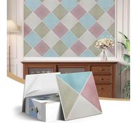 Pannelli fonoassorbenti 3D retrò eleganti per pareti, 12 pezzi, 30 x 30 x 0,9 cm, autoadesivi, pannelli acustici, piastrelle decorative per assorbimento acustico per casa, ufficio, studio (armonia