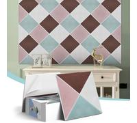 Pannelli fonoassorbenti 3D retrò eleganti per pareti, 12 pezzi, 30 x 30 x 0,9 cm, autoadesivi, pannelli acustici, piastrelle decorative per assorbimento acustico per casa, ufficio, studio (Blue