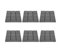 Pannelli fonoassorbenti 6 pezzi, pannelli in schiuma per la riduzione del rumore, materiale poliuretanico ignifugo ad alta densità, spugna fonoassorbente per studi, home theater, (Grigio ignifugo ad