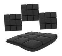 Pannelli Fonoassorbenti Acustici in Schiuma Nera 4 Pezzi per Studio | Uffici e Home Studio, Riducono Eco e Risonanza, Materiale Leggero, Uso Interno, Colore Nero