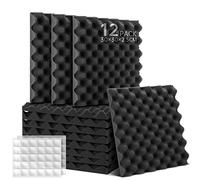 Pannelli Fonoassorbenti Adesivi Biadesivo Soundsbay 12 Pezzi Pannelli Insonorizzanti Riduzione dell'eco Pannello Fonoassorbente per Trattamento acustico Pannelli Fonoisolanti 30×30×2,5cm