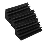 Pannelli Fonoassorbenti Angolari Bass Trap 3 Pezzi in Spugna | Studi di Registrazione e Cinema, Assorbe i Bassi, Facile da Installare, Nero, Componibile