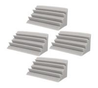 Pannelli Fonoassorbenti Bassi 4 Pezzi per Parete e Angoli | Spugna, Installazione Semplice e Taglio Facile, per Bar e Studi di Registrazione, Stile Minimale