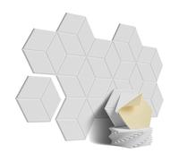 Pannelli Fonoassorbenti CONFEZIONE DA 12 Pannelli fonoadesivi autoadesivi in schiuma acustica for trattamento acustico di isolamento acustico Bianco