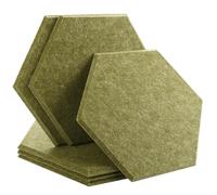 Pannelli fonoassorbenti da parete, 6 pezzi, decorazione isolante for camera letto(20-Bronze,Large Hexagon,1.0cm Super Density)