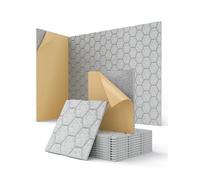 Pannelli Fonoassorbenti Decorativi, 18 Pezzi Pannelli Acustici Autoadesivi per Studio, Recording, Gaming, Ufficio, Pareti, Porta, Soffitto Pannello Fonoassorbente Grigio, 30 x 30 x 0,9cm