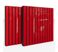 Pannelli fonoassorbenti diffusi per assorbimento acustico, 50 x 50 x 5 cm, assorbimento acustico, diffusione e riflessione, controllo del rumore e riduzione dell'eco, colore: [x2 SLATO | plastica