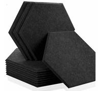 Pannelli fonoassorbenti esagonali da 12 pezzi, assorbimento acustico delle pareti per studio di registrazione domestico, striscia di tenuta per porta isolante acustica, 32 pezzi, nero, 1,2 cm, super