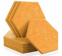Pannelli fonoassorbenti esagonali da 12 pezzi, assorbimento acustico delle pareti per studio di registrazione domestico, striscia di tenuta per porta isolante acustica, 11 pezzi, rame dorato, 1,0 cm