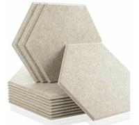 Pannelli fonoassorbenti esagonali da 12 pezzi, assorbimento acustico delle pareti per studio di registrazione domestico, isolamento acustico, striscia di tenuta per porte, 7 pezzi, cammello, 1,0 cm,