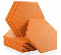 Pannelli fonoassorbenti esagonali da 12 pezzi, assorbimento acustico delle pareti per studio di registrazione domestico, isolamento acustico, striscia di tenuta per porte, 8 pezzi, mandarino, 1,0 cm