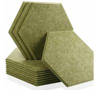 Pannelli fonoassorbenti esagonali da 12 pezzi, assorbimento acustico delle pareti per studio di registrazione domestico, striscia di tenuta per porta isolante acustica, 20 pezzi, bronzo, 1,2 cm, sup