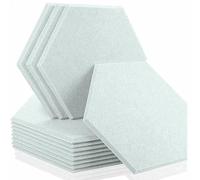 Pannelli fonoassorbenti esagonali da 12 pezzi, assorbimento acustico delle pareti per studio di registrazione domestico, striscia di tenuta per porta isolante acustica, 1, bianco neve, 1,2 cm, super