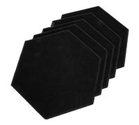 Pannelli Fonoassorbenti in Poliestere Nero 5 Pezzi per Parete | Riduzione Rumore, Assorbimento Acustico e Isolamento, per Ufficio e Sale, Set da Cinque