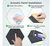 Pannelli Fonoassorbenti In Schiuma Da 12 Pezzi Per Casa Uffici