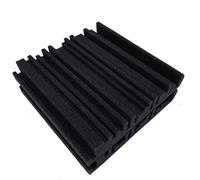 Pannelli fonoassorbenti in schiuma di alta qualità, 12 pezzi, pannelli fonoassorbenti per studio, studi di registrazione, cabine vocali e sale di controllo (nero)