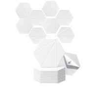 Pannelli Fonoassorbenti Pannelli acustici autoadesivi esagonali da 12 pezzi Pannelli in schiuma fonoassorbente ad alta densità for assorbire il rumore eliminare gli echi(White)