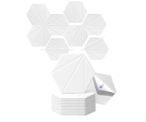 Pannelli Fonoassorbenti Pannelli acustici autoadesivi esagonali da 12 pezzi Pannelli in schiuma fonoassorbente ad alta densità for assorbire il rumore eliminare gli echi(White)