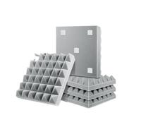 Pannelli Fonoassorbenti Pannelli in schiuma acustica 12/24 pezzi Schiuma fonoassorbente dal design piramidale a 6 torri Ideale for studi musicali Riduzione del rumore e insonorizzazione(Grey,24 Pcs)