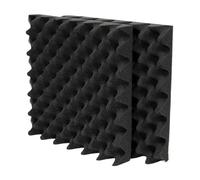Pannelli Fonoassorbenti Piramidali 12 Pezzi Autoadesivi Pannelli Insonorizzanti per Pareti alta densità Pannello Fonoassorbente per Trattamento acustico Podcasting Studi Registrazione (30 * 30 * 5cm)