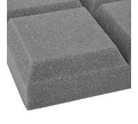 Pannelli fonoassorbenti, Spugna fonoassorbente di piccole dimensioni, Home Studios per studi di registrazione Sale di controllo Uffici(Grigio ignifugo ad alta densità)