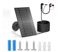 Pannelli fotovoltaici compatibili per telecamere di sicurezza esterne evidenziando 4000 mAh costruito in batteria ricaricabile e cavo da 4 metri con piano impermeabile IP65 misura di ricarica solare