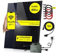Pannelli Fotovoltaici da Balcone, Fotovoltaico da Balcone 800W, Fotovoltaico Plug and Play Supporta Wi-Fie Bluetooth, Inverter 800W-600W Regolabile, Fotovoltaico Plug and Play 800 watt con Cavo da 5M
