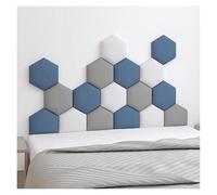 Pannelli Imbottiti da Parete, Set di 17 Pannelli autoadesivi per la Decorazione della cameretta dei Bambini, testiera Imbottita da Parete, Imbottitura da Parete anticollisione Esagonale 3D (
